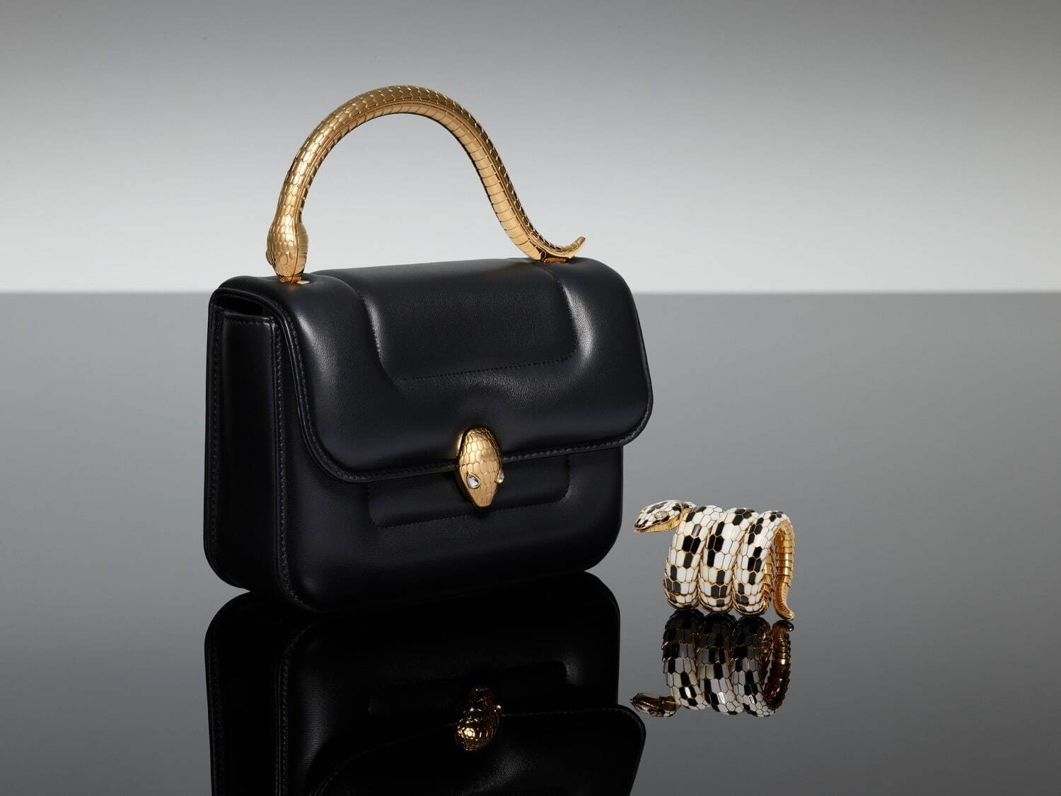 Bvlgari x Mary Katrantzou Serpenti Metamorphosis handle bag