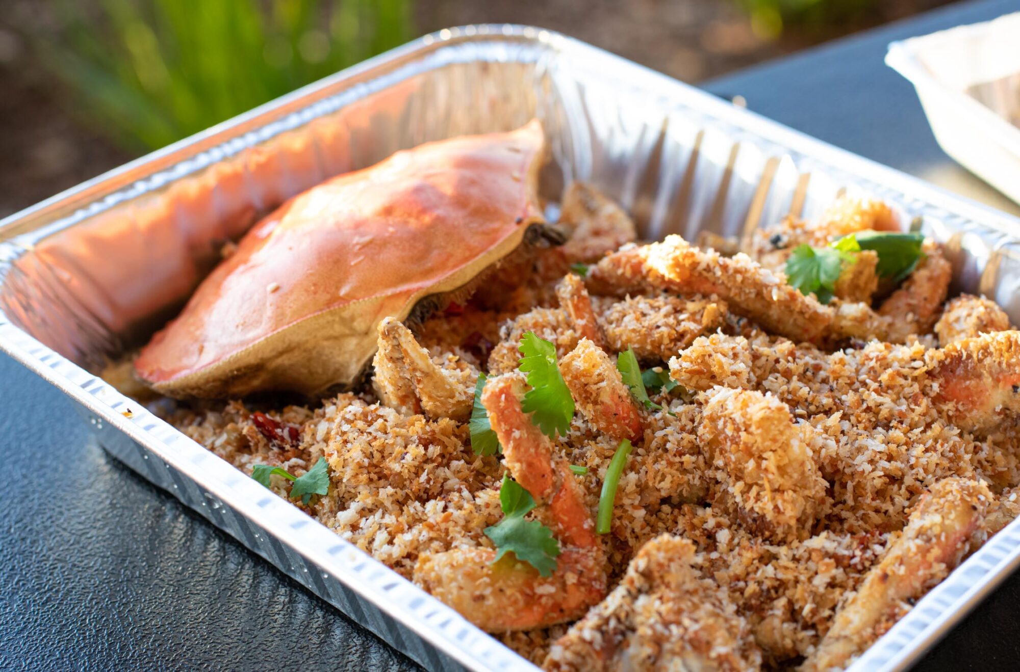 Fried crab typhoon shelter at Gui BBQ Restaurant & Bar (Photo by: Julie Nguyen/SNAP TASTE®)