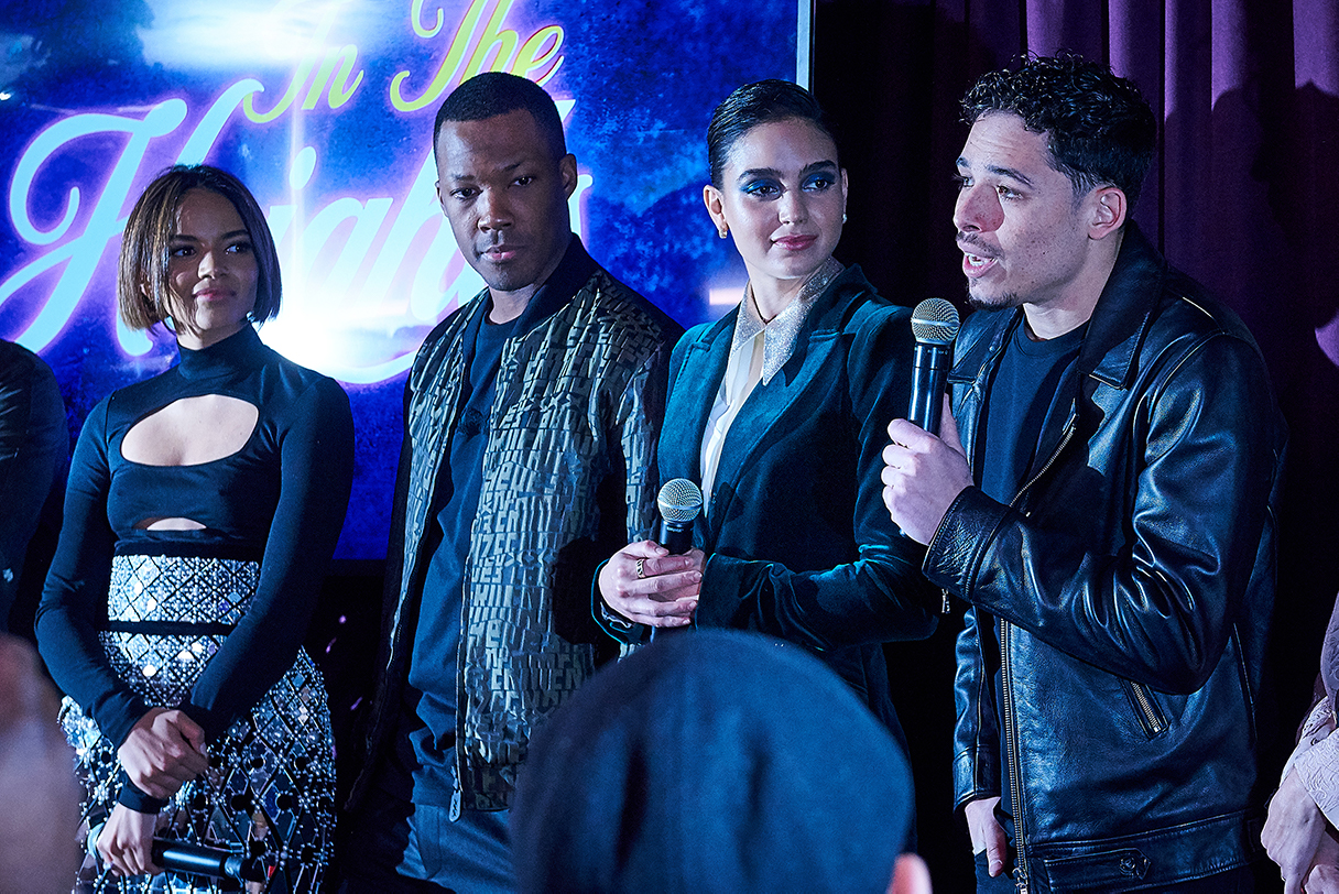 Warner Bros. Pictures trailer launch event for IN THE HEIGHTS, 809 Restaurant & Lounge, WASHINGTON HEIGHTS, NY, USA- 11 Dec 2019 LESLIE GRACE, COREY HAWKINS, MELISSA BARRERA & ANTHONY RAMOS