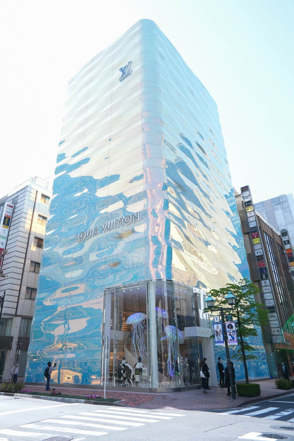 Louis Vuitton Ginza Namiki-dori store is renovated in Ginza district, Chuo  Ward, Tokyo on March 16, 2021. The store, which opened as the first  directly managed store in Japan in 1981, will