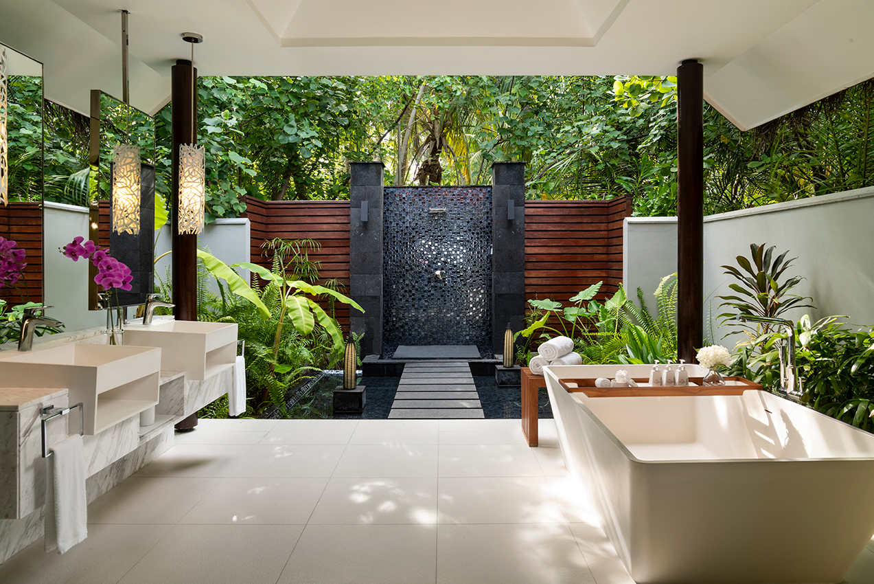 Niyama Private Islands Maldives Guest room Beach Pool Villa Bathroom