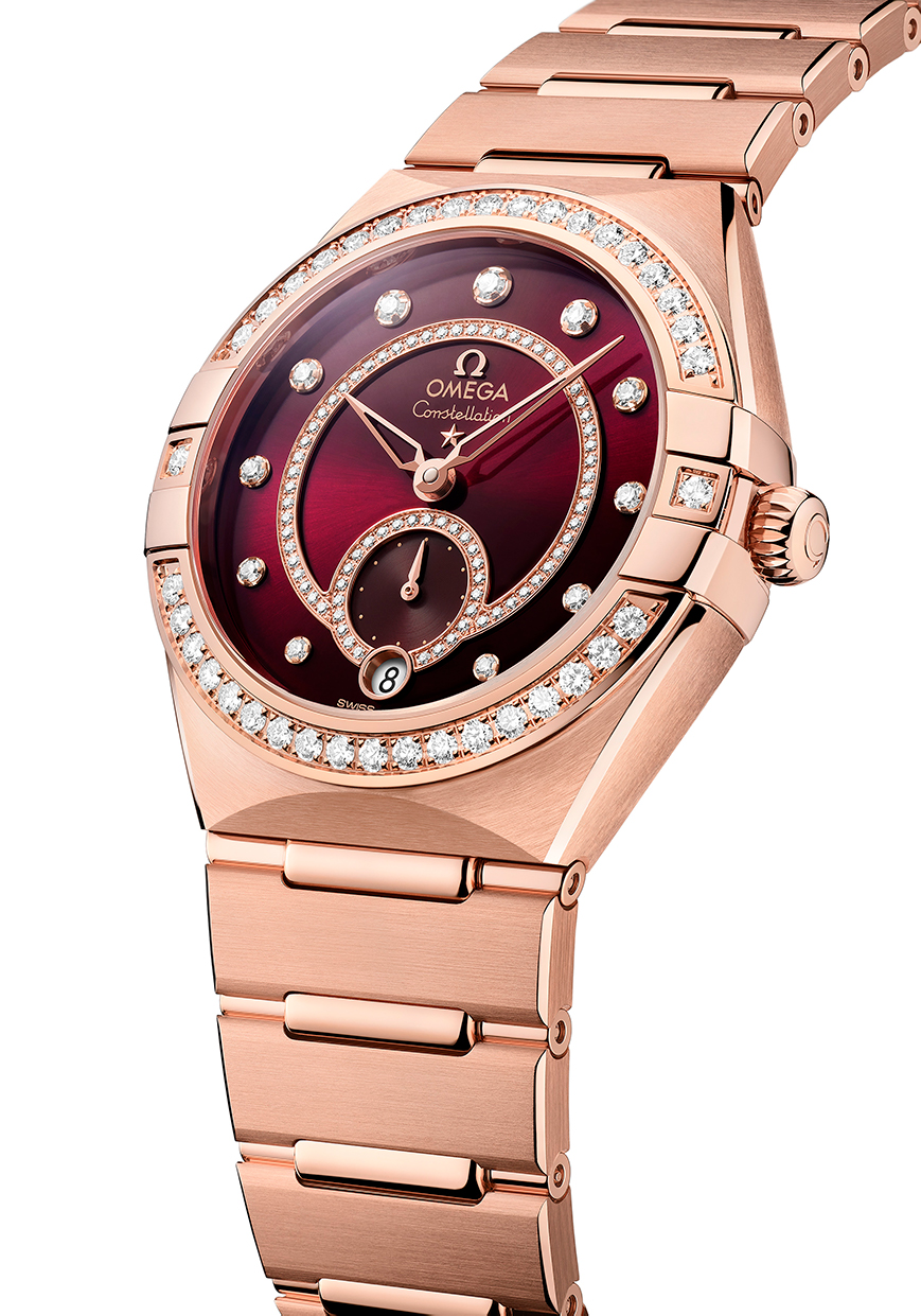2021 OMEGA Constellation Small Seconds in burgundy