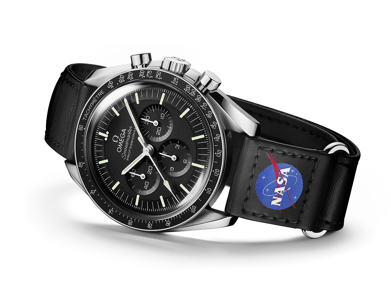 2021 OMEGA Speedmaster Moonwatch Velcro Straps in black