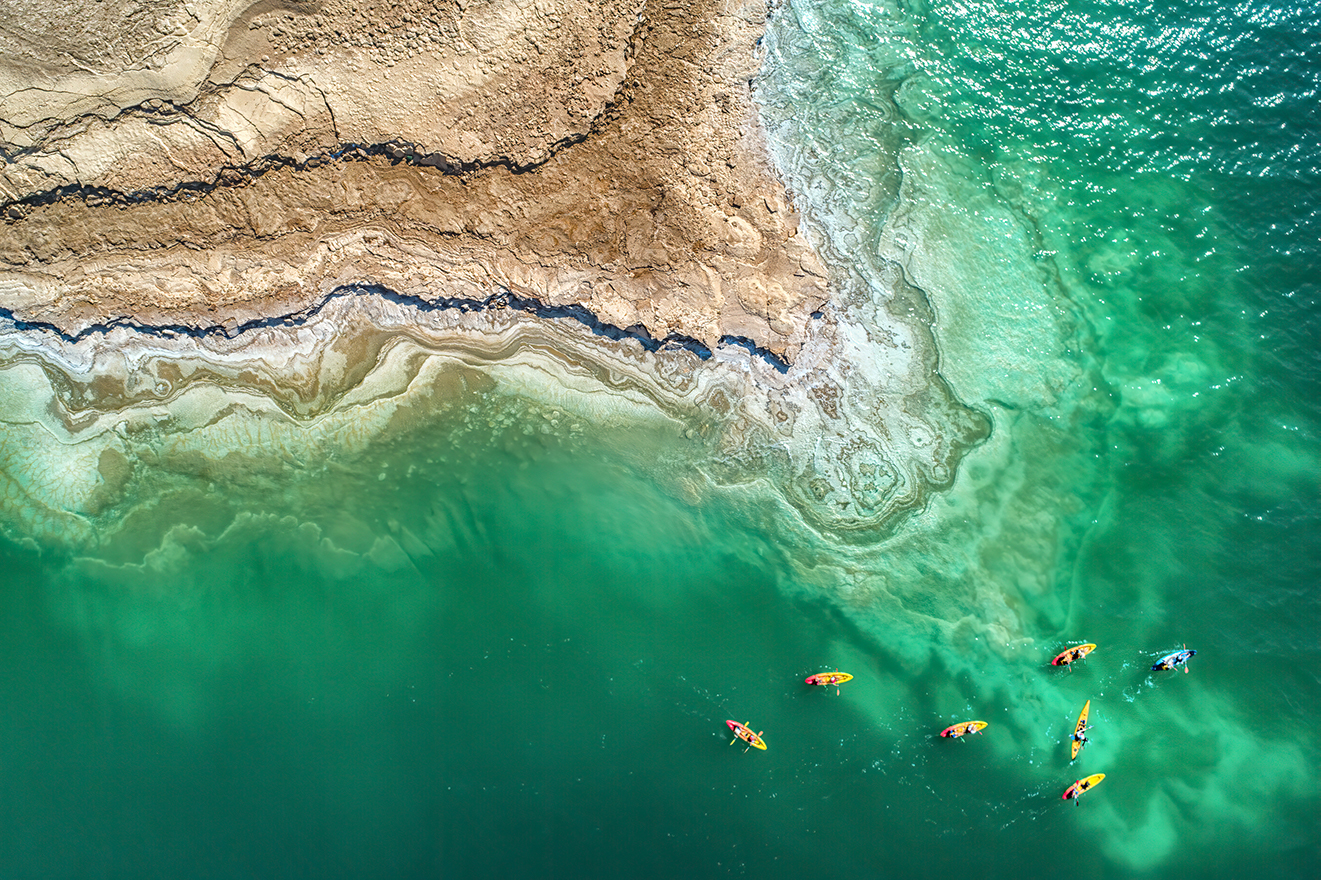 SkyPixel 6th Anniversary Contest Photo Group Second Prize Sport dead sea kayak exploration