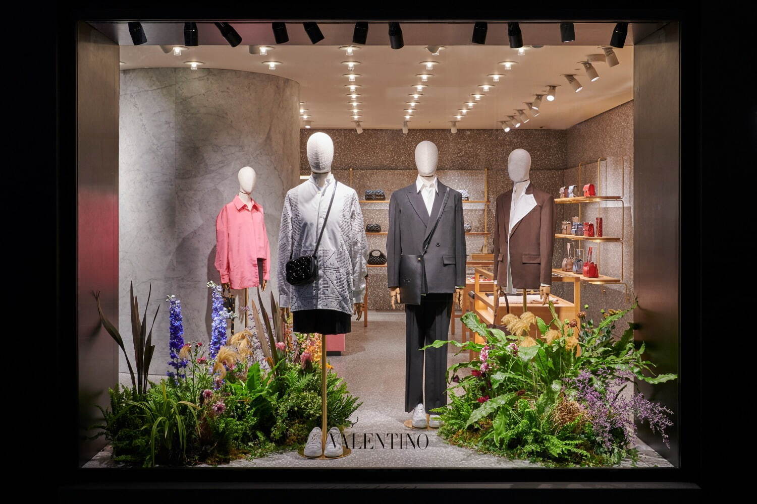 Window display at Valentino Ginza store