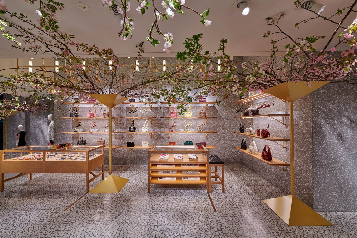 Sakura installation at Valentino Omotesando store