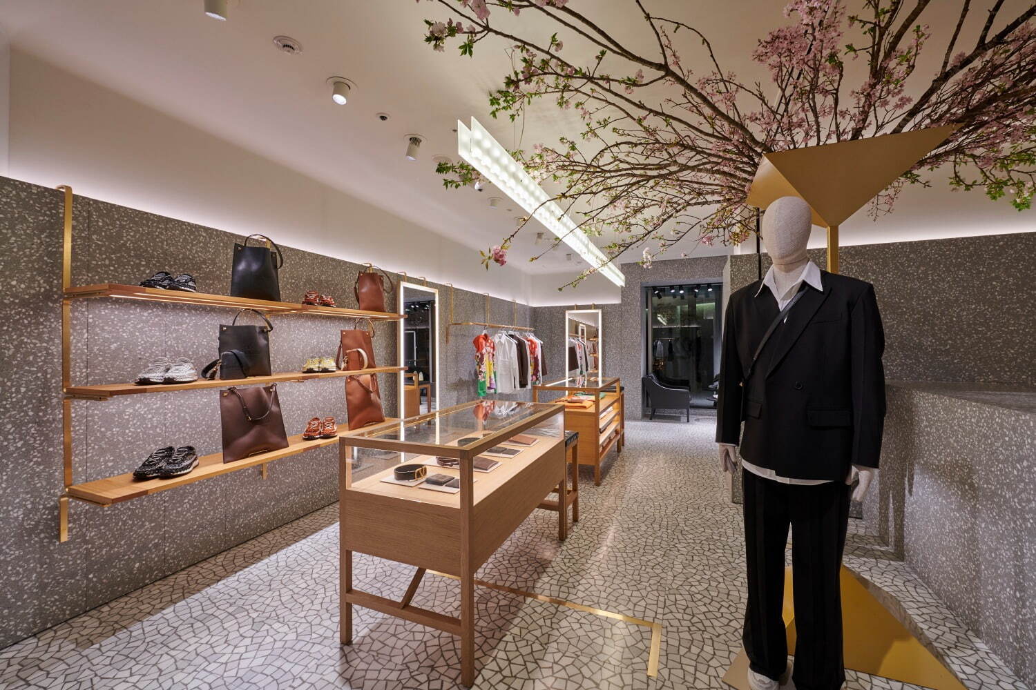 Sakura installation at Valentino Omotesando store