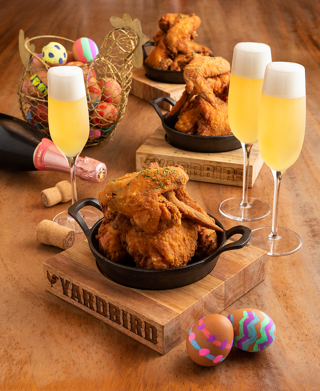 Yardbird Mimosas and signature chicken wings (Easter) (Marina Bay Sands)