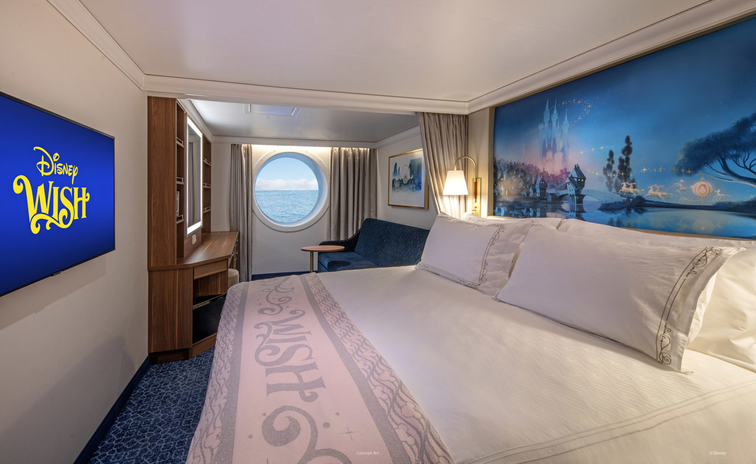 Disney Wish Staterooms Oceanview