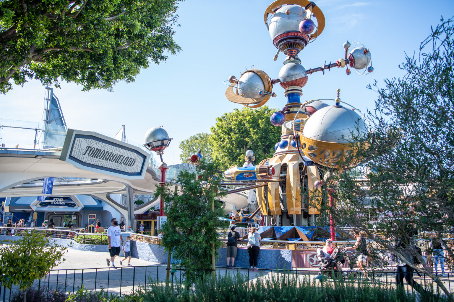 Guests Arrive in Tomorrowland as Disneyland Park Reopens