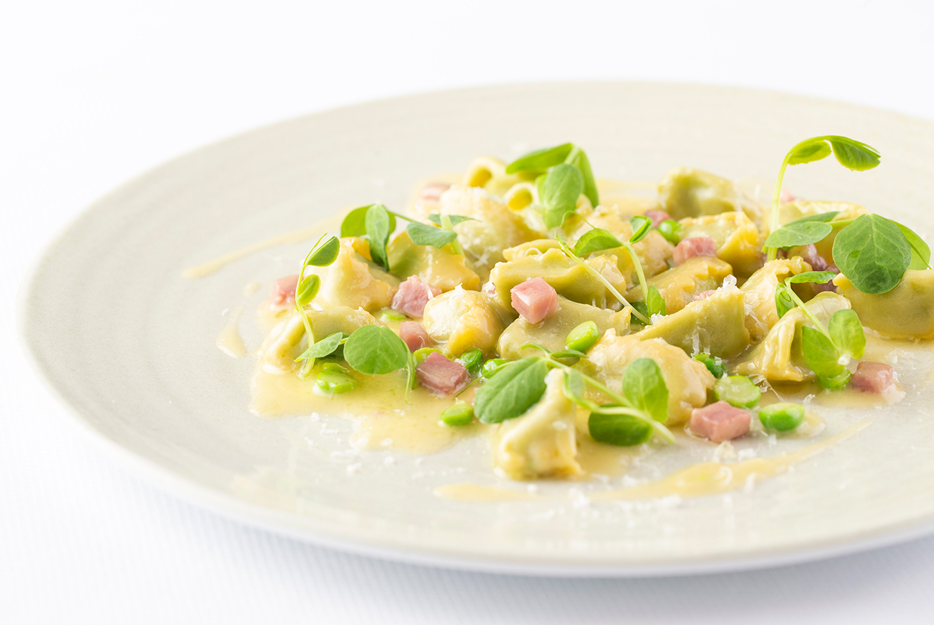 Spago Hand-Made Agnolotti with English Peas