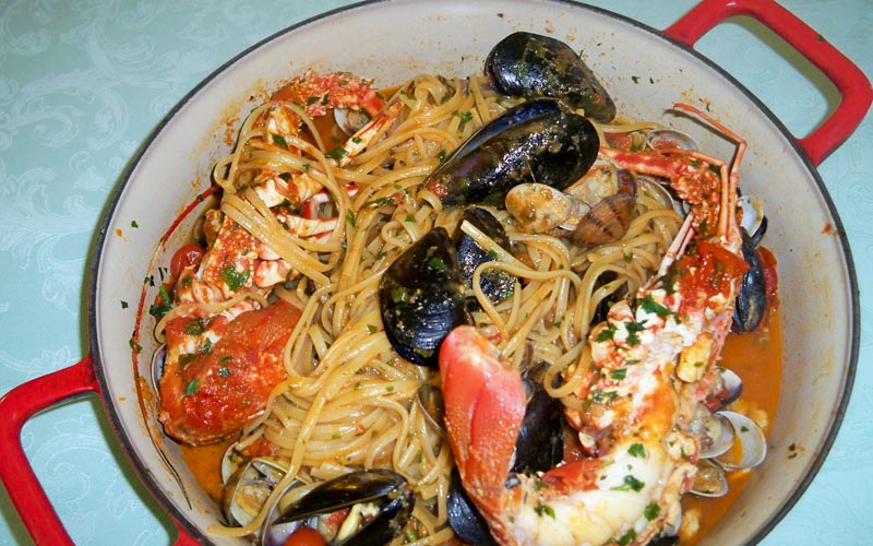 Al Grottino - Capri- Cocotte of scialatielli tossed with seafood