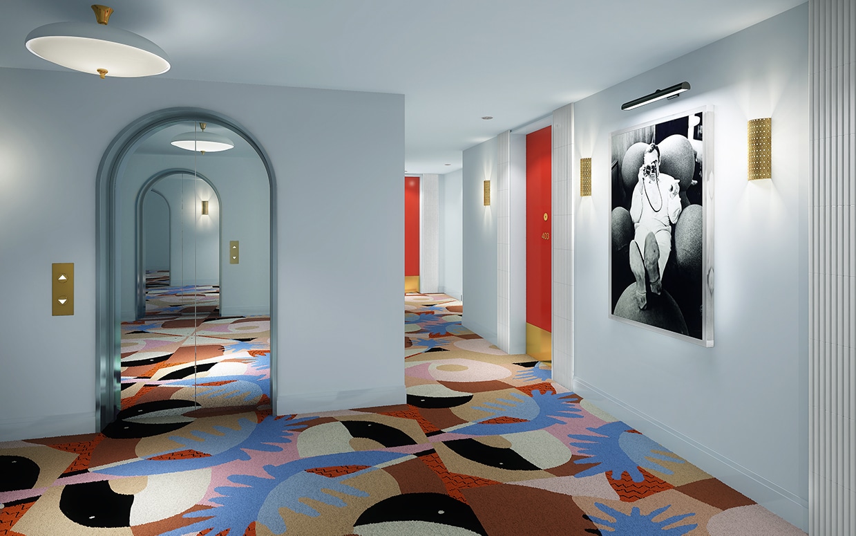 Corridor of Virgin Hotels New Orleans