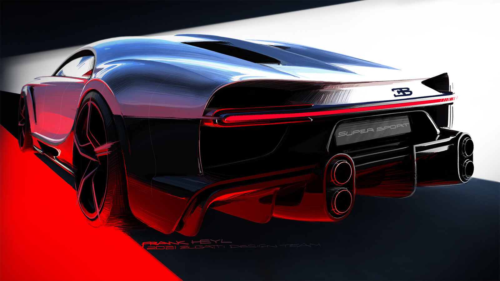 Bugatti Chiron Super Sport design sketch