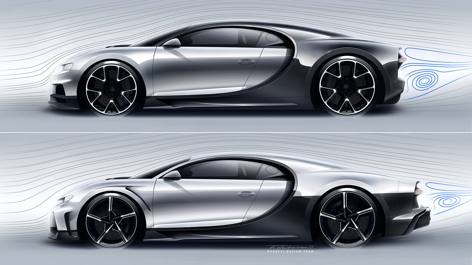 Bugatti Chiron Super Sport design sketch