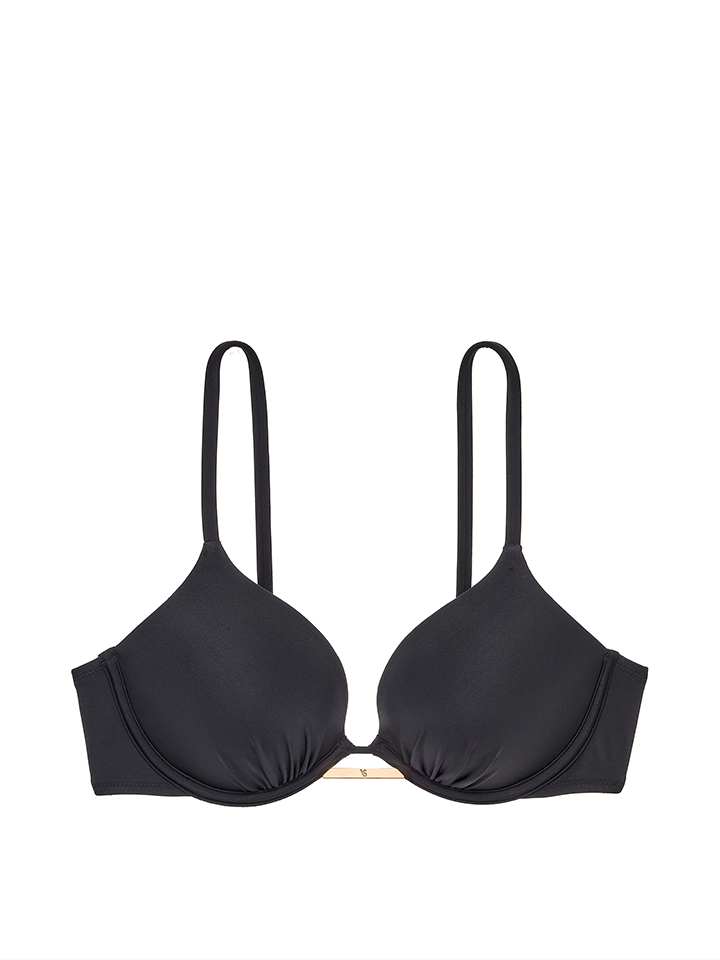 Victoria's Secret Swim 2021 Summer Bali bombshell add-2-cups push-up top in black 
