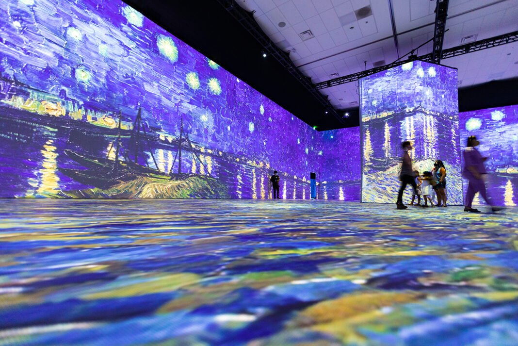 Inside Beyond Van Gogh Exhibit at Anaheim Convention Center
