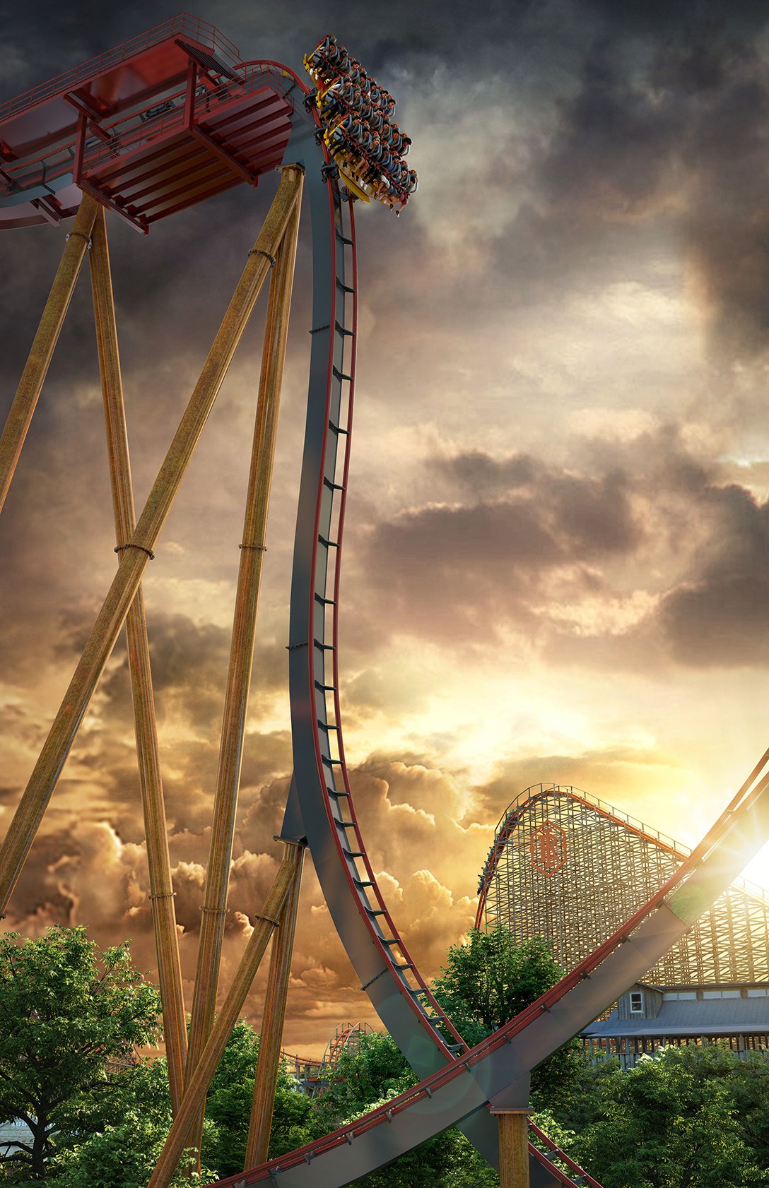Six Flags Fiesta Texas Dr. Diabolical’s Cliffhanger 95 Degree Drop