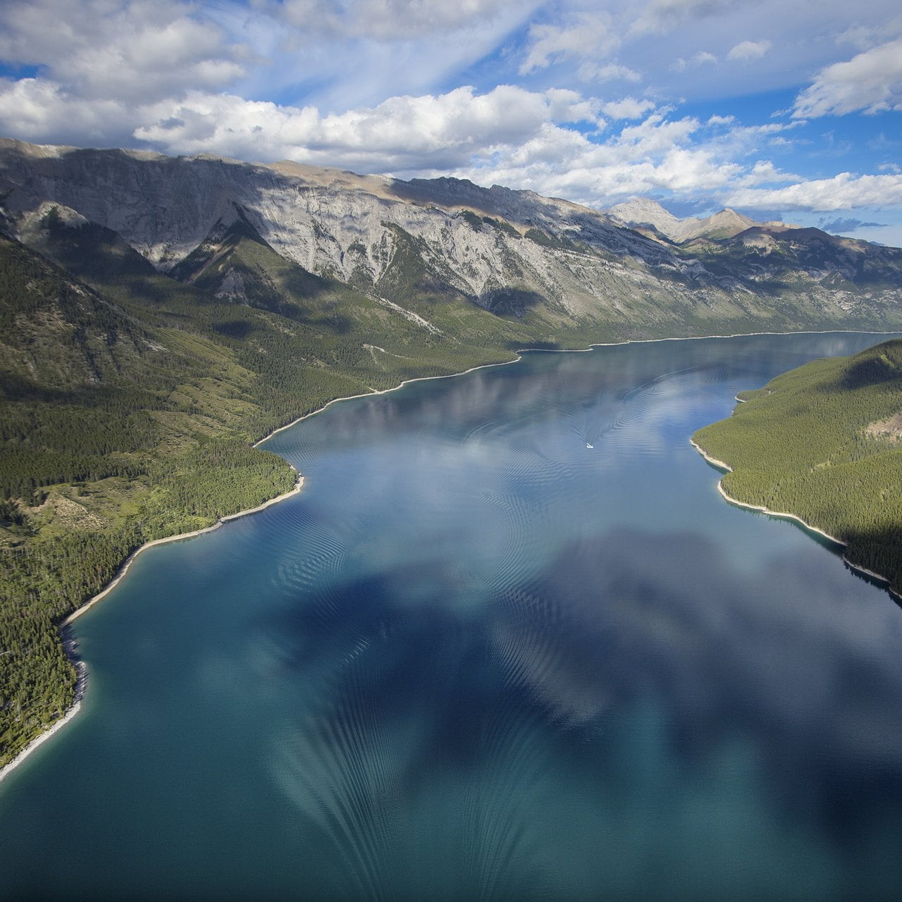 Banff National Park Aerial Lake Minnewanka