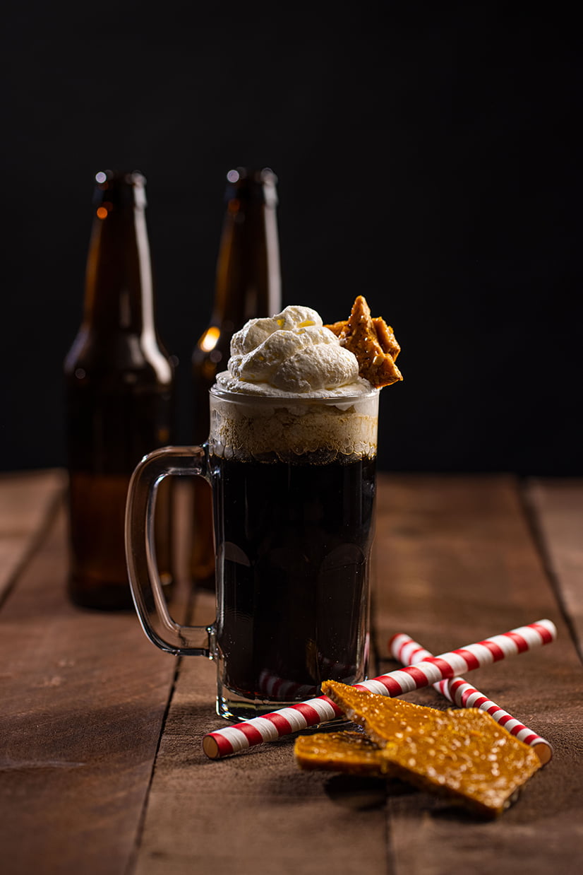 Beer Float topped with peanut brittle - 2021 Halloween at Universal Orlando Resort