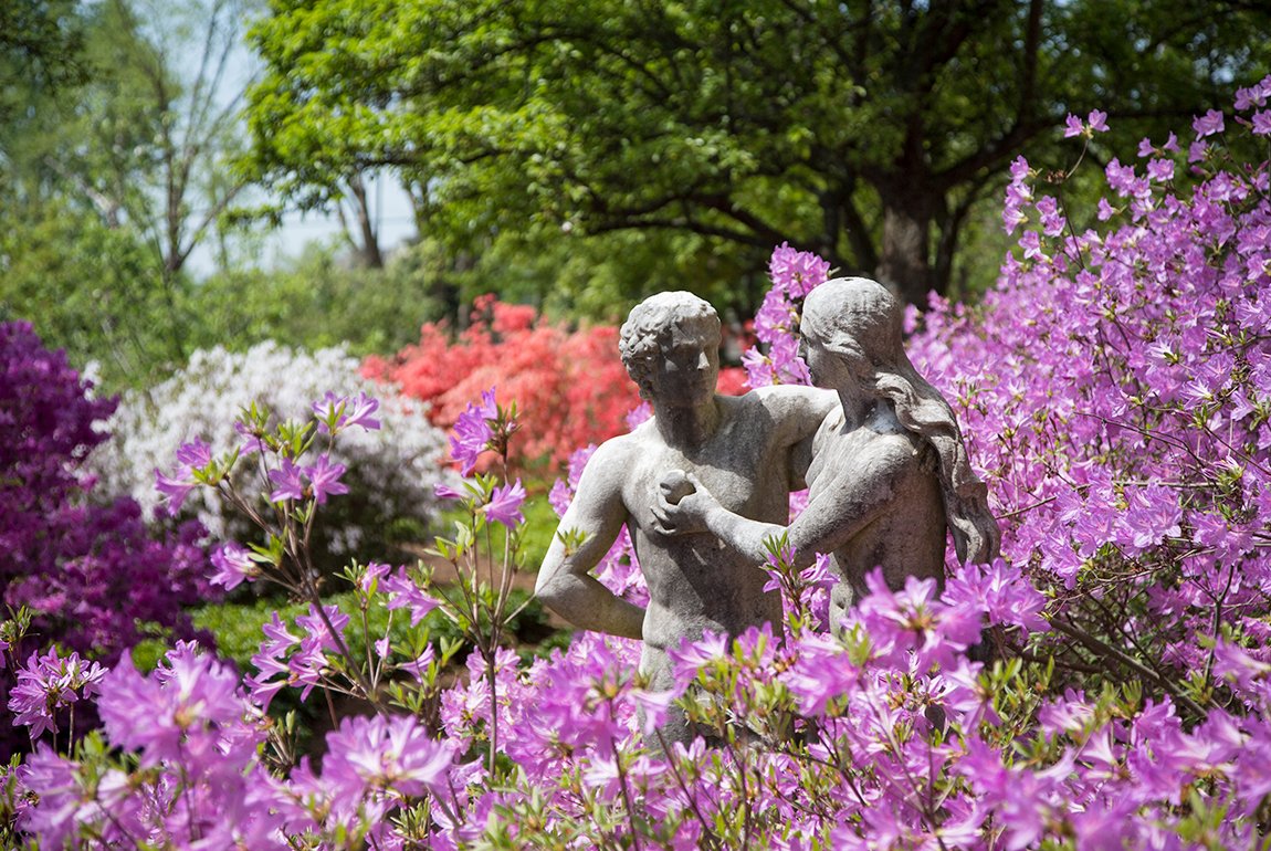 Ladew Topiary Gardens in Maryland - Adam & Eve in The Garden of Eden