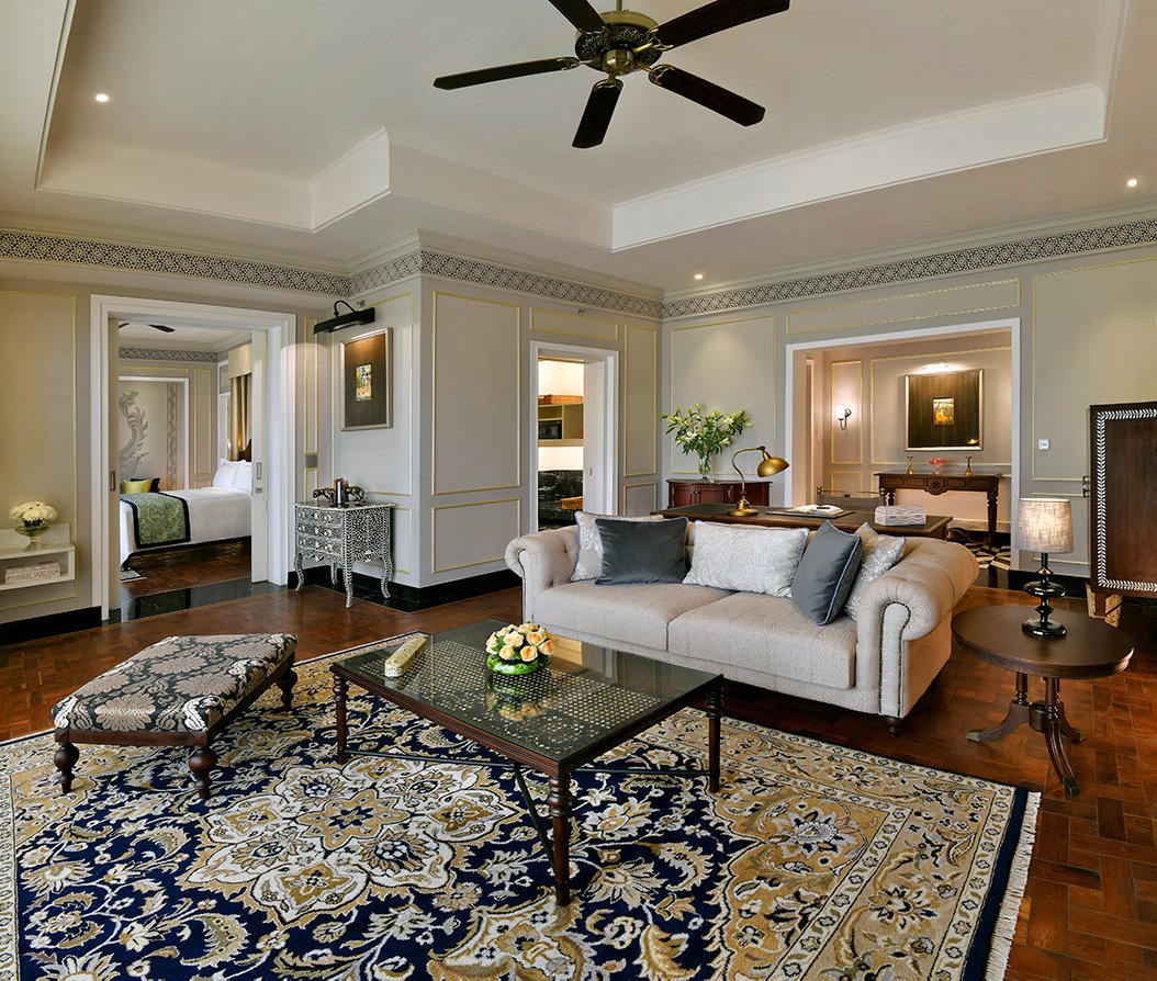 Living Room, Flamingo Signature Suite, Raffles Udaipur