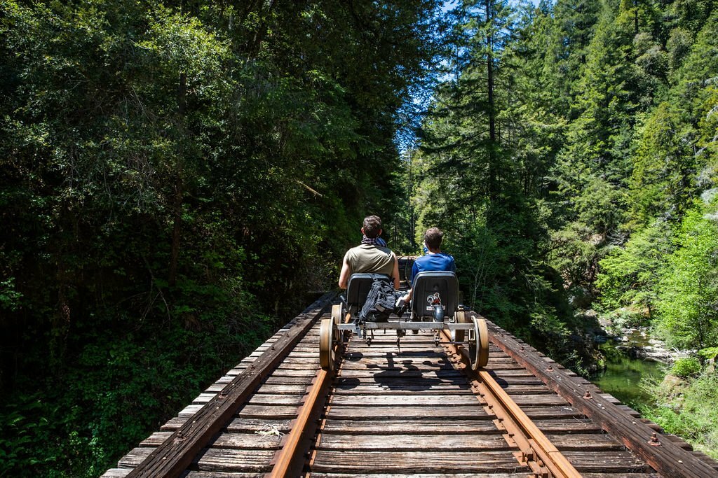 ‘Railbikes on the Noyo’ experience from Skunk Train in California