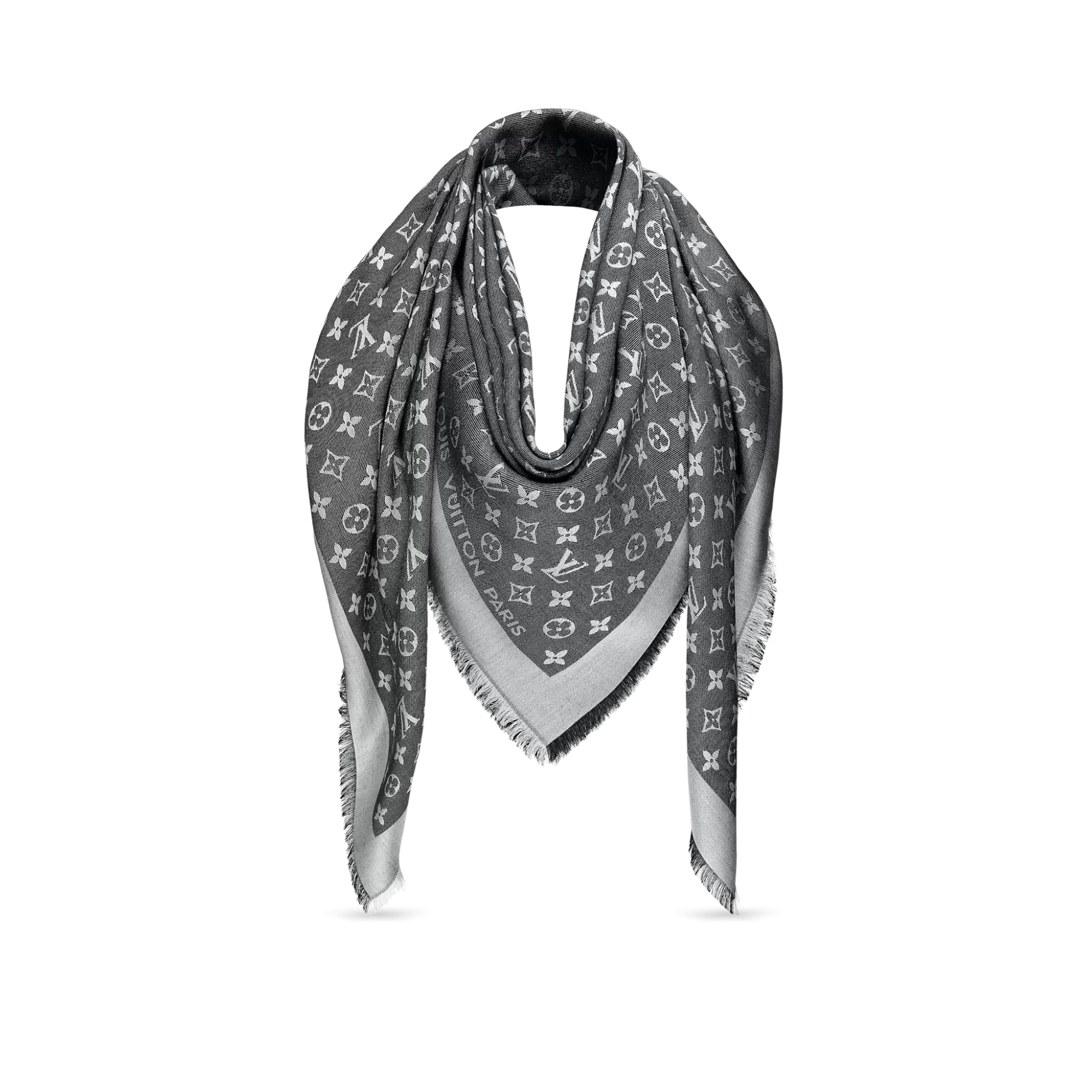 Lenço de seda Monogram Shine Shawl Louis Vuitton pashmina – Loja Must Have