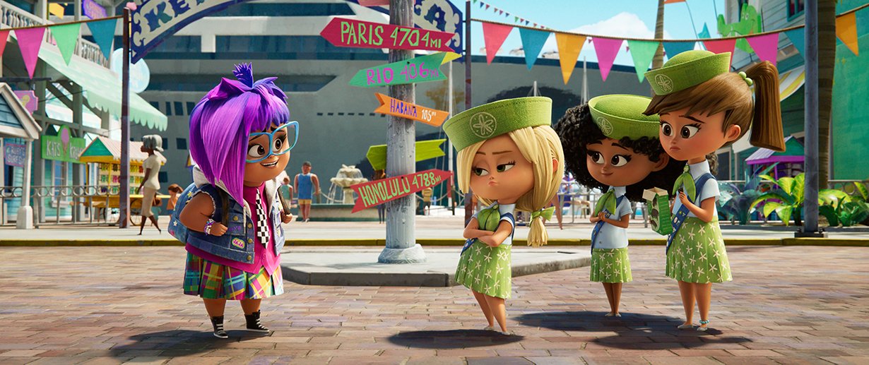 VIVO - (L-R) GABI (voiced by Ynairaly Simo), BECKY (voiced by Katie Lowes), SARAH (voiced by Lidya Jewett) and EVA (voiced by Olivia Trujillo)