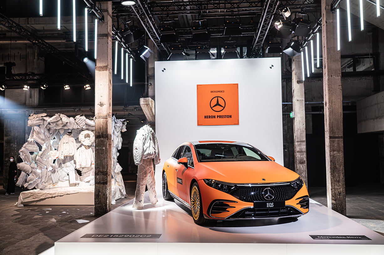 Mercedes-Benz x Heron Preston Airbag Collection at MBFW Berlin September 2021