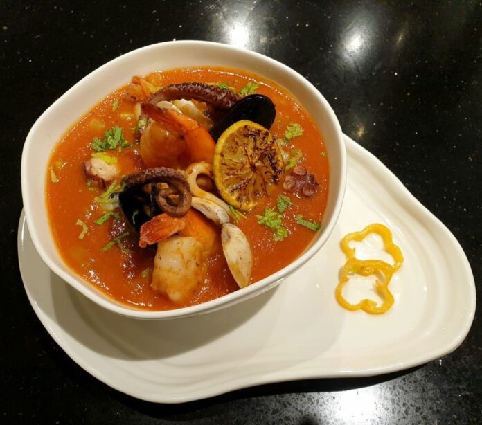 “Fosforera” Venezuelan soup from British Colonial Hilton Nassau’s executive chef, Janeth Rodriguez