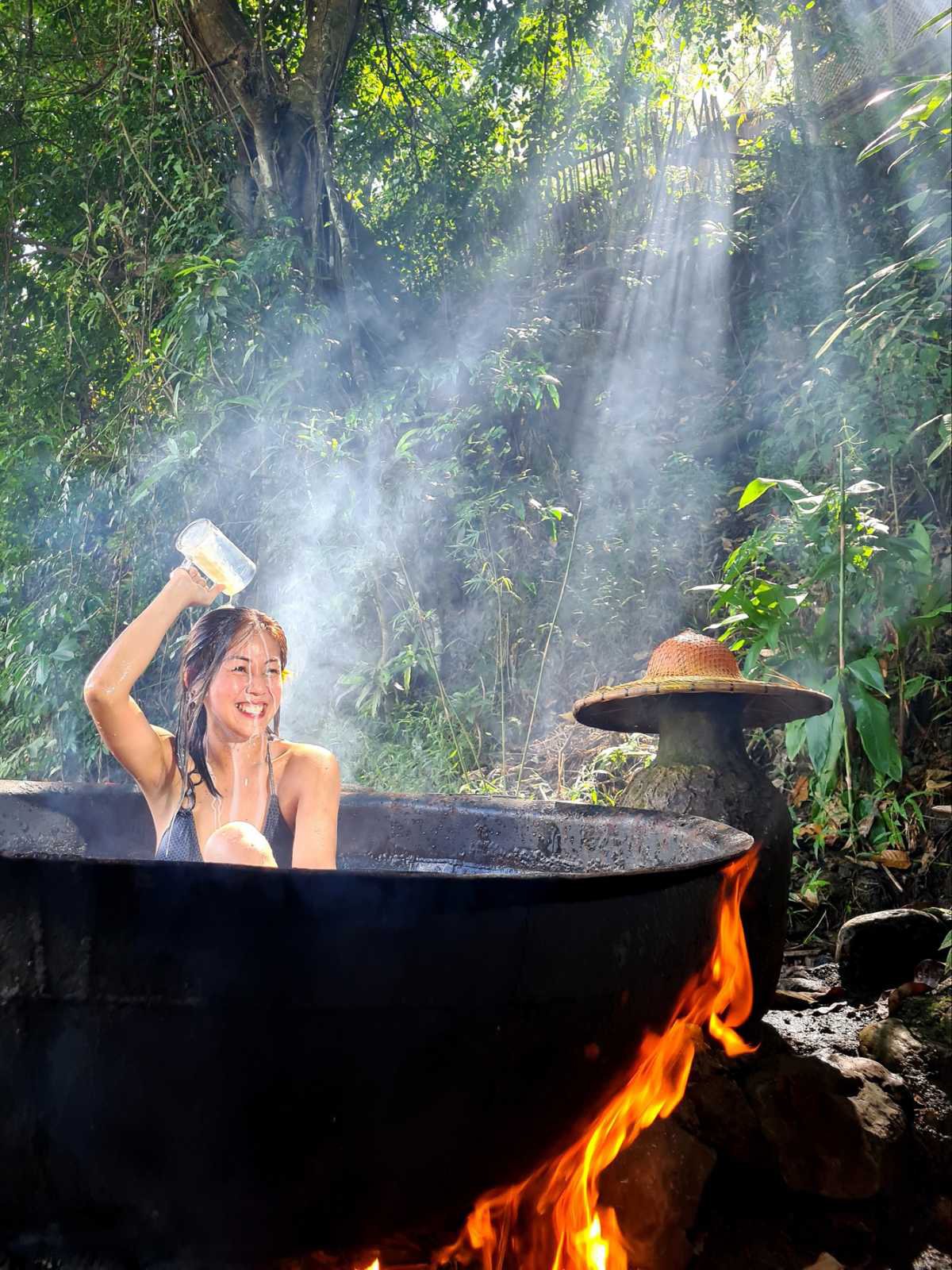 Kawa bath in Antique at Calawag Mountain Resort in the Philippines