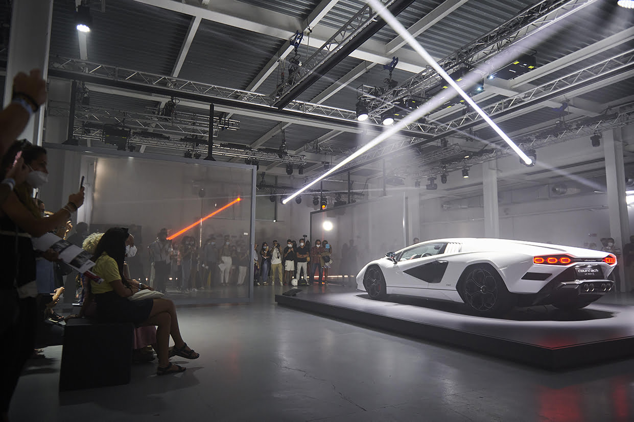 Lamborghini exhibition during 2021 Milano Design Week