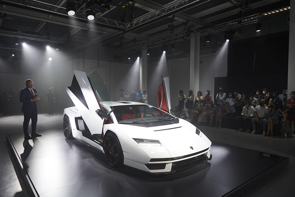Lamborghini exhibition during 2021 Milano Design Week