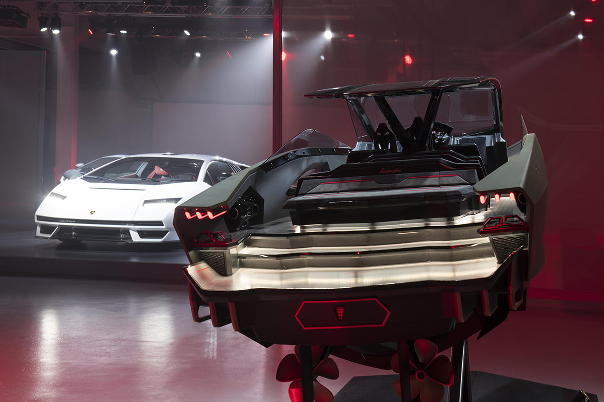 Lamborghini exhibition during 2021 Milano Design Week