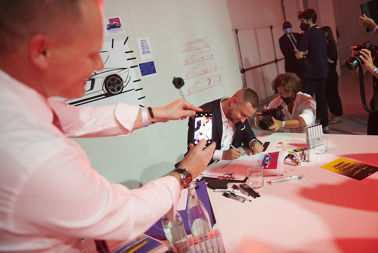 Lamborghini exhibition during 2021 Milano Design Week