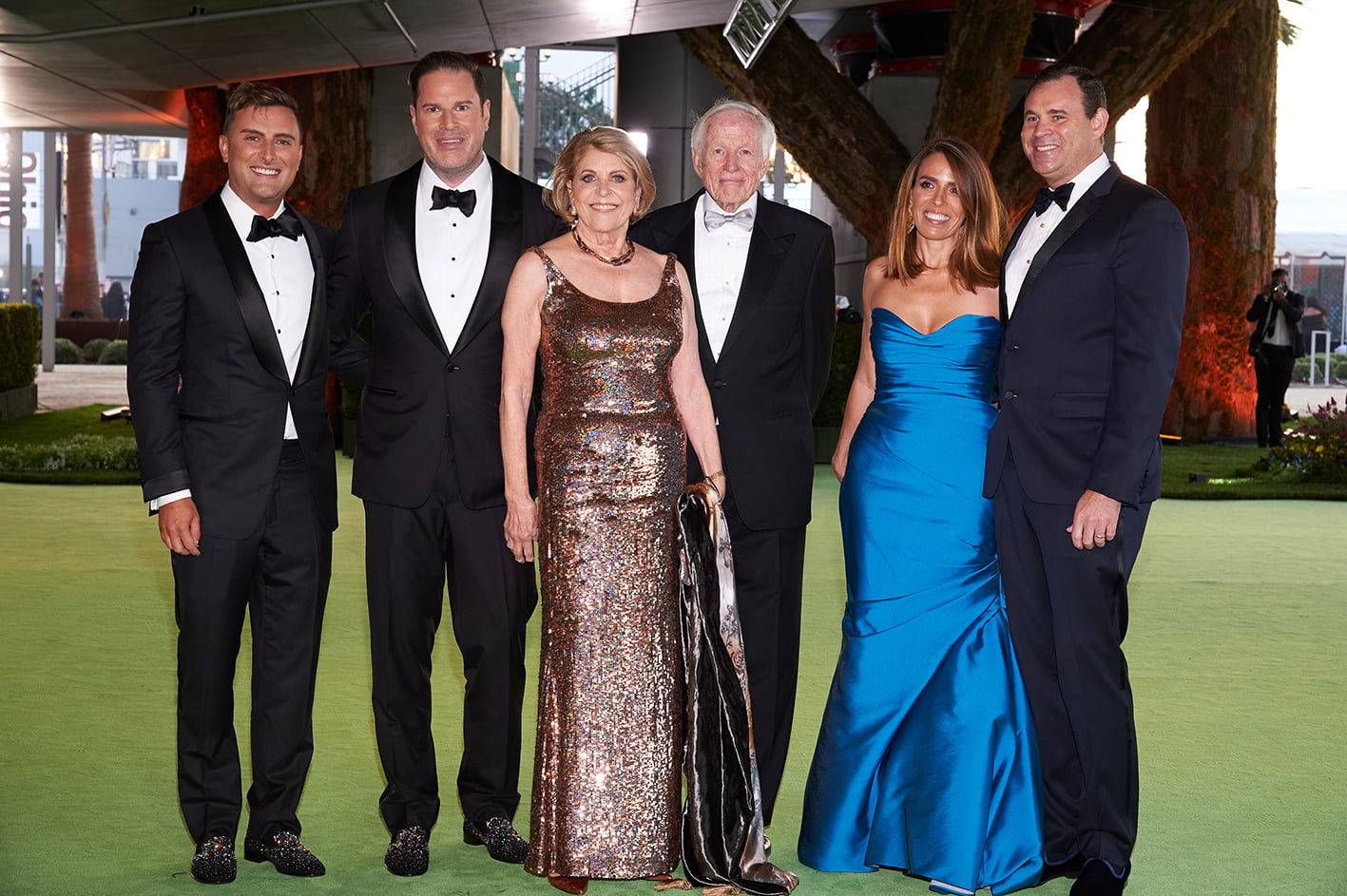 Tom Dolby, Dagmar Dolby, Natasha Dolby, David Dolby, and Brad Comfort attend the Academy Museum of Motion Pictures Opening Gala, September 25, 2021