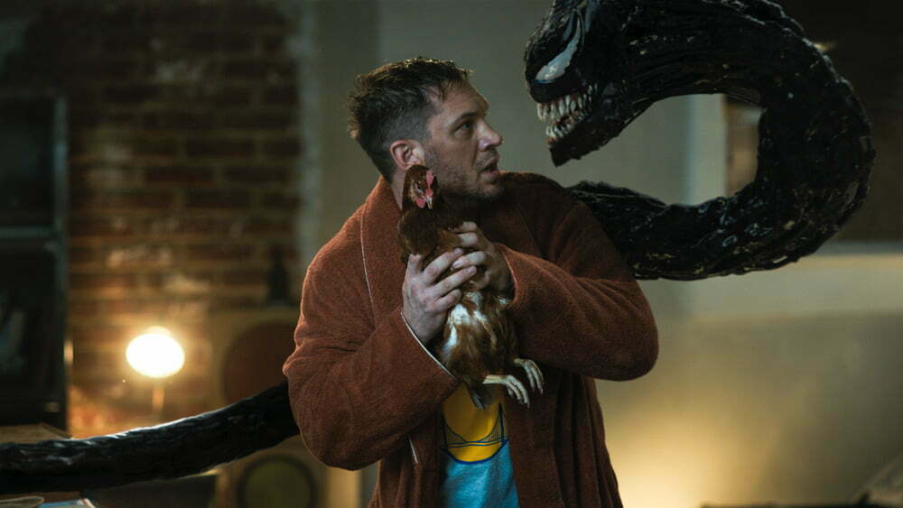 Tom Hardy stars as Eddie Brock/Venom in Columbia Pictures' VENOM: LET THERE BE CARNAGE.