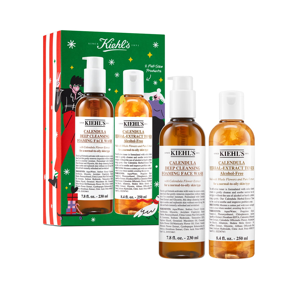 Kiehl's Holiday 2021 Calendula Cleanser and Toner Duo