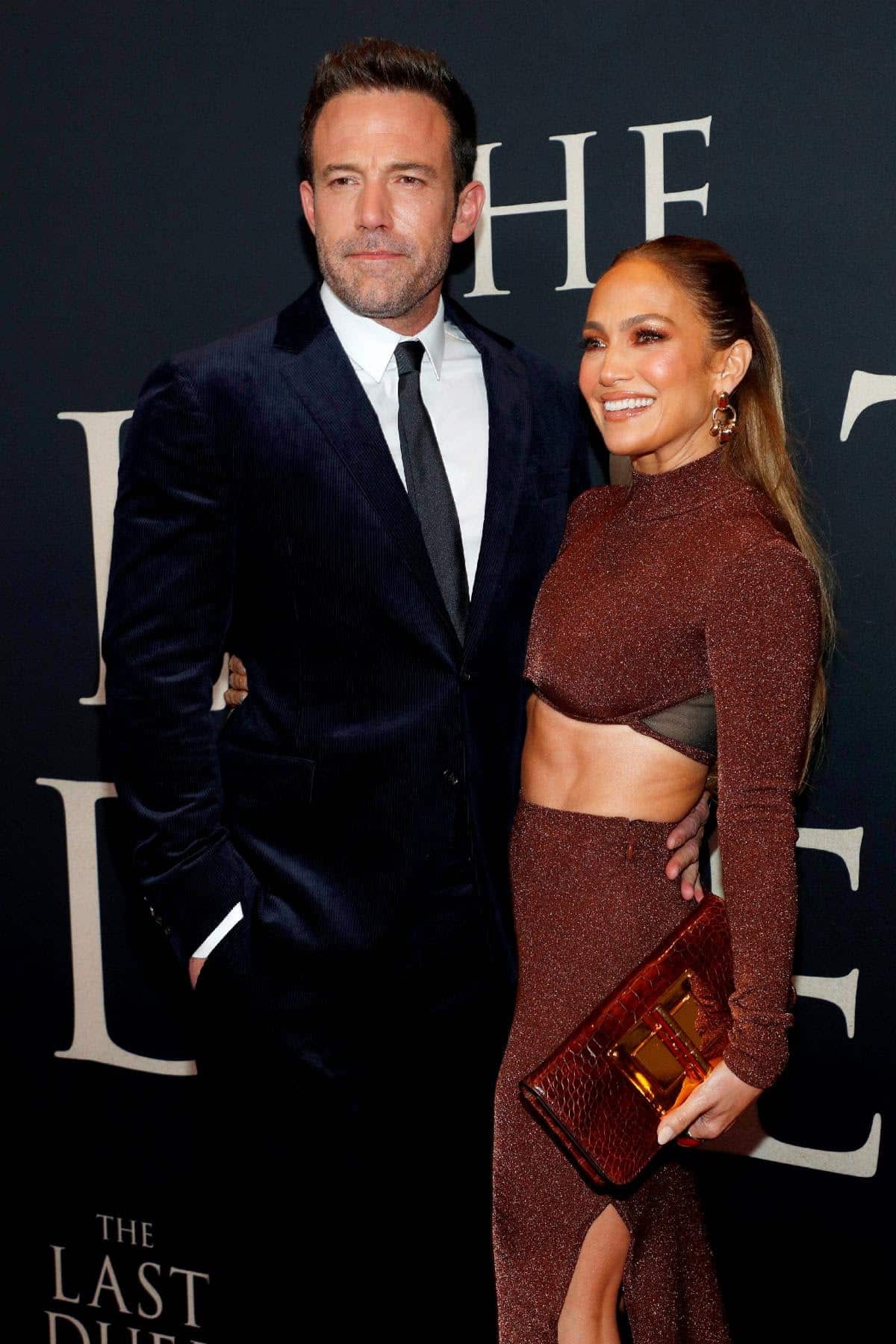 Ben Affleck and J.Lo at The Last Duel U.S. Premiere