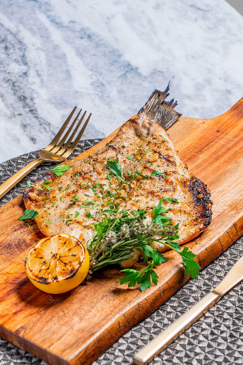Grilled Branzino from Sparrow at Hotel Figueroa in Downtown Los Angeles