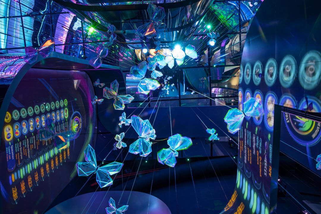  Interior view of Alif - The Mobility Pavilion, Expo 2020 Dubai.