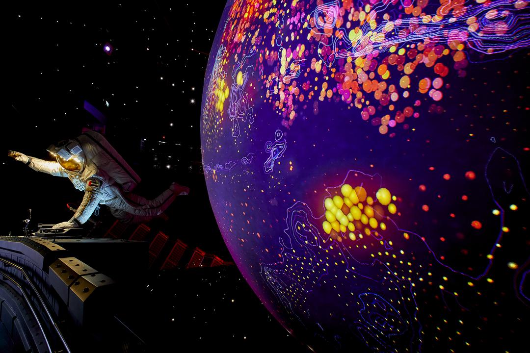 Interior view of Alif - The Mobility Pavilion, Expo 2020 Dubai.