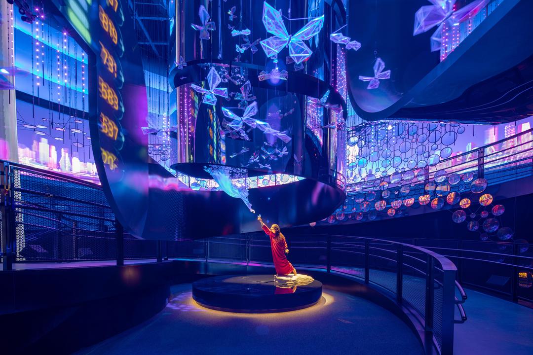 Interior view of Alif - The Mobility Pavilion, Expo 2020 Dubai.