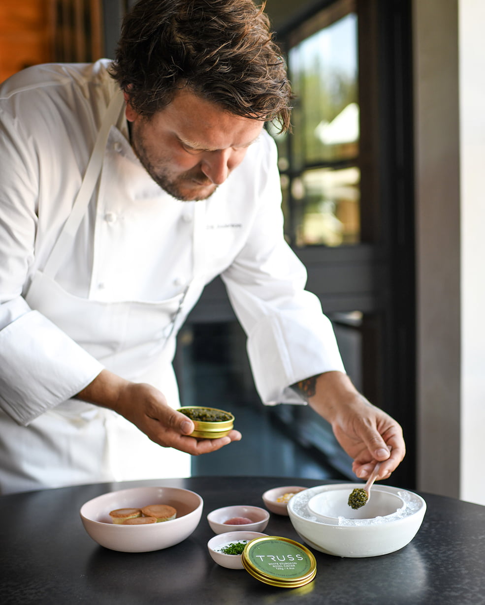 Executive Chef Erik Anderson - TRUSS Restaurant + Bar Living Room at Four Seasons Resort and Residences Napa Valley
