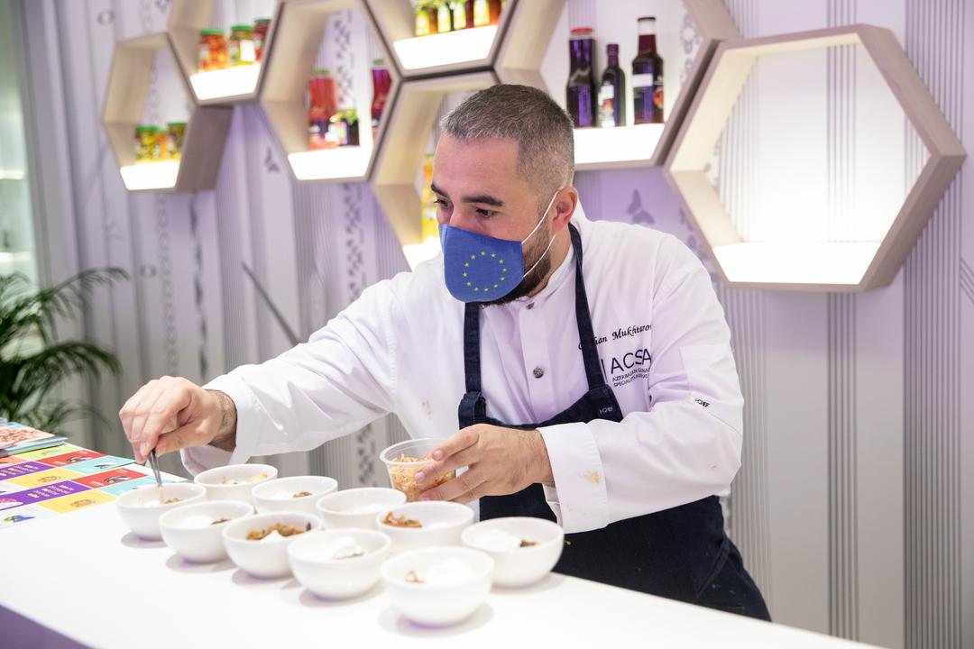  Orkhan Mukhtarov the Chef in Azerbaijan Slow Food Event , Expo 2020 Dubai. 