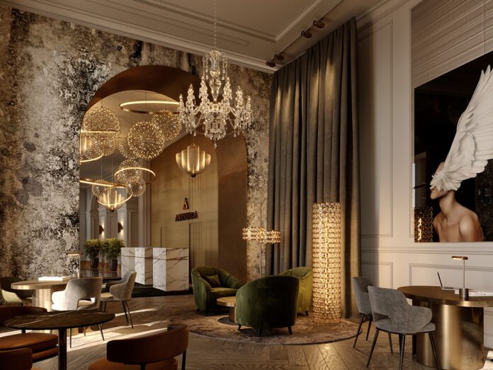 Rendering - Reception - Anantara Palazzo Naiadi Rome Hotel