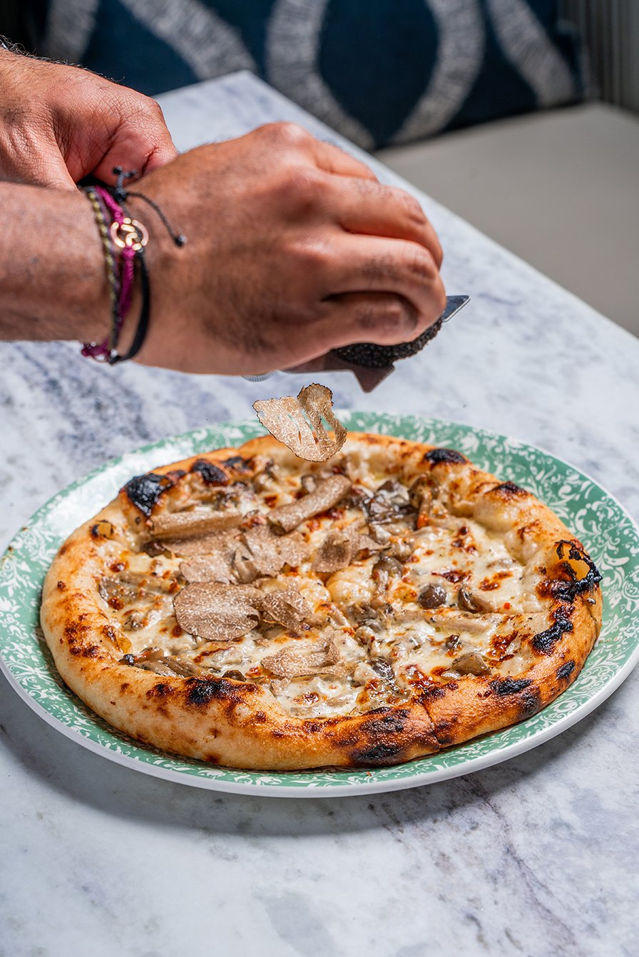 Tartufo Pizza from Sparrow at Hotel Figueroa in Downtown Los Angeles