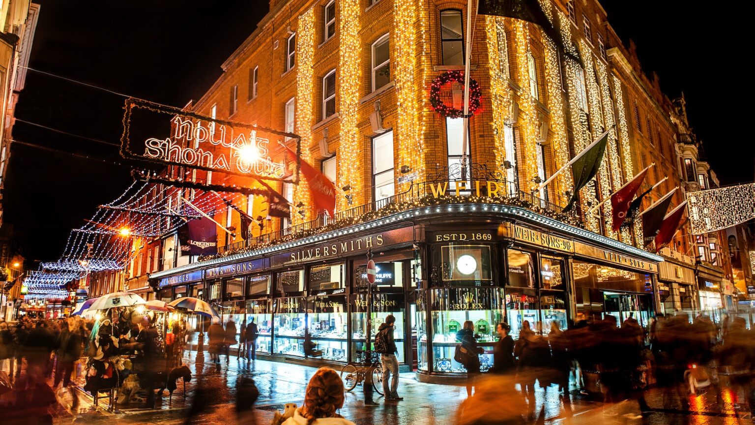 Dublin will be transformed with a series of custom projections and lighting displays, starting