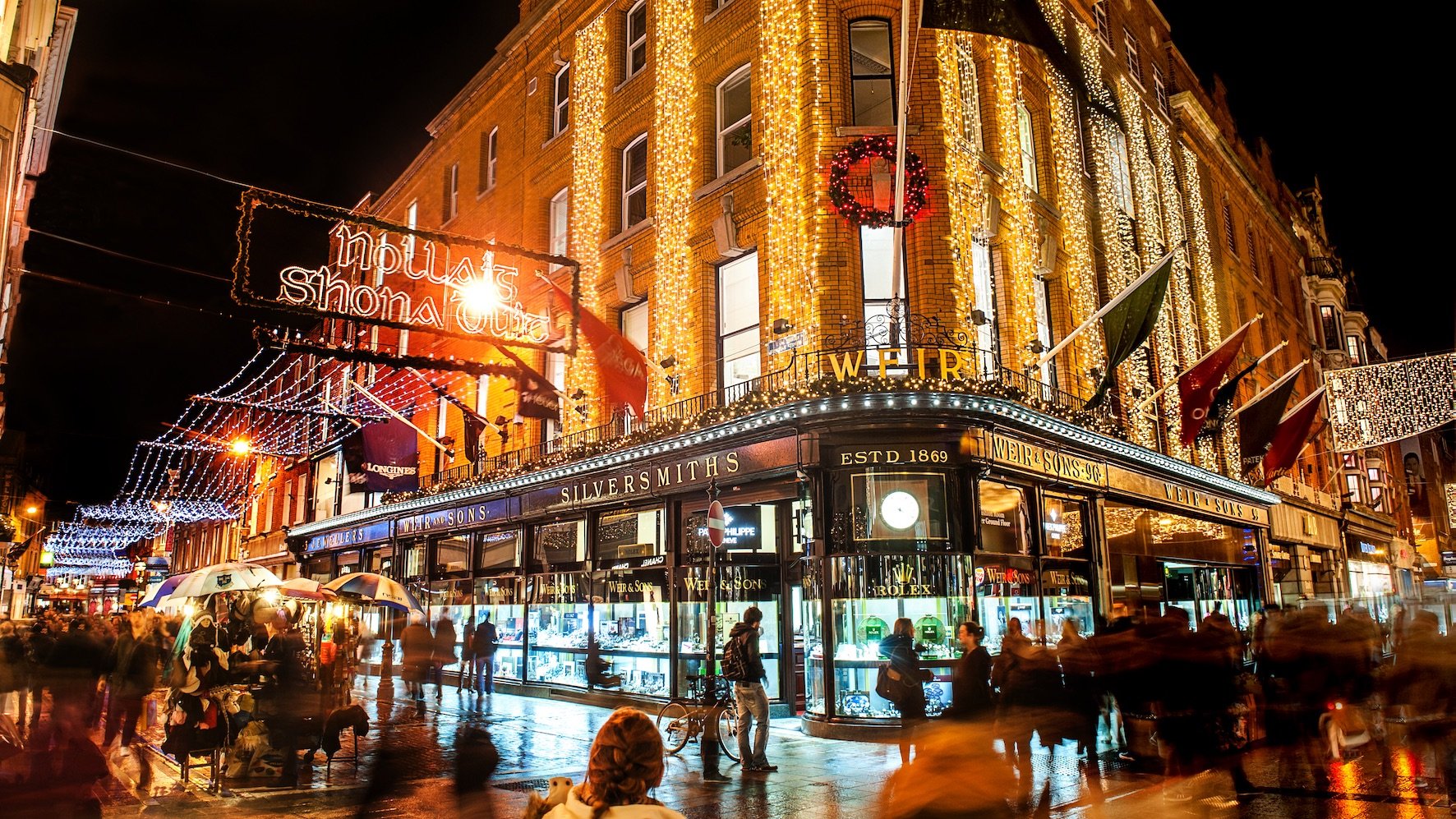 Wicklow Street at Christmas